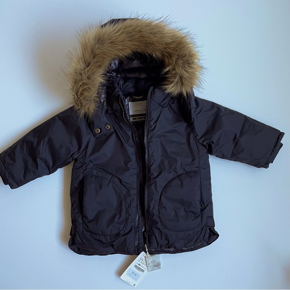 Zara toddler down parka NWT